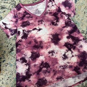 LuLaRoe Purple Tie Dye V Neck